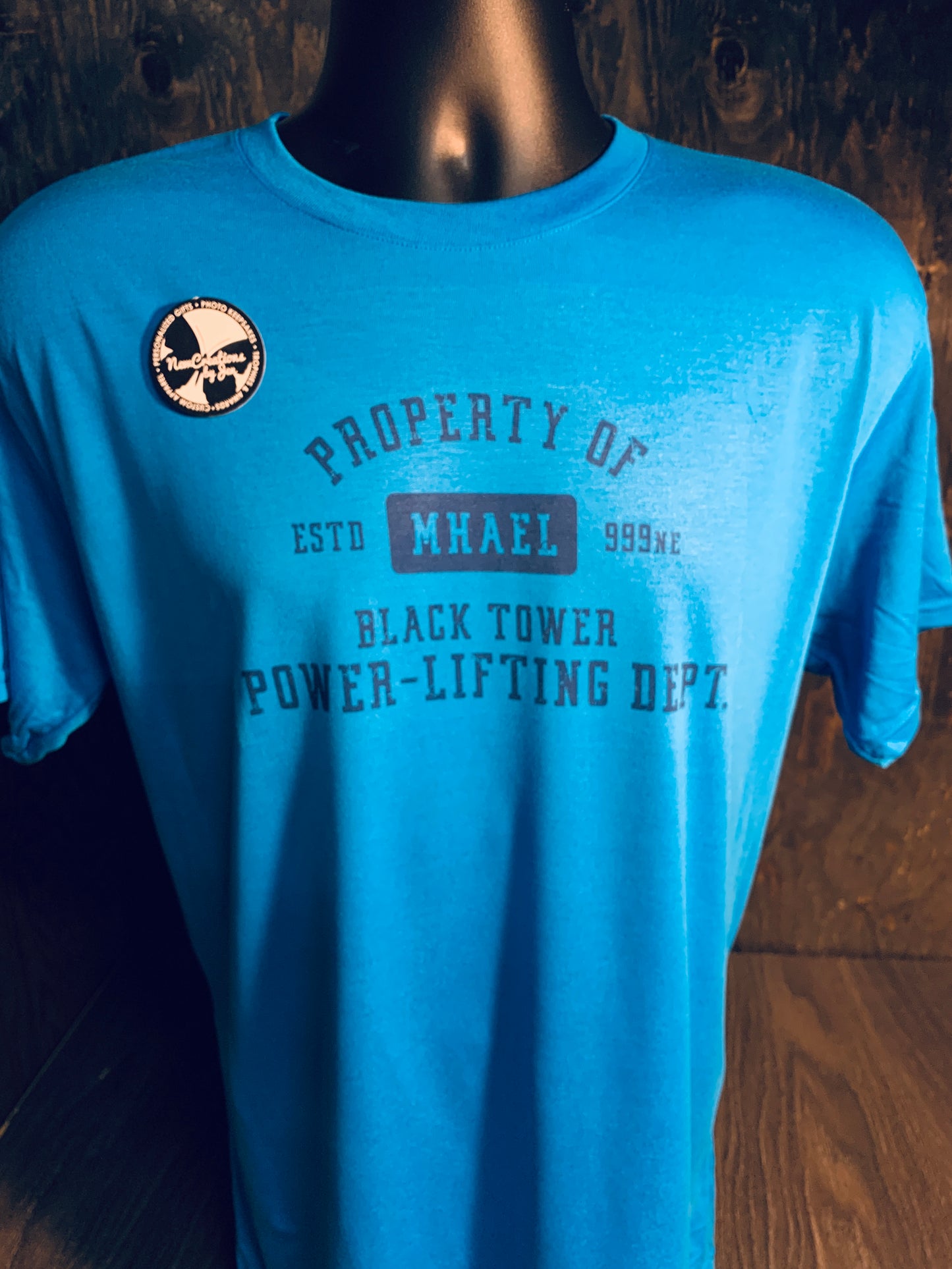Camisetas ligeras de recuerdo inspiradas en la Rueda del Tiempo de Black Tower Power Lifting
