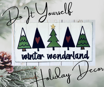 Winter Wonderland - Ready to Paint Sign 15.75" x 8" Sign