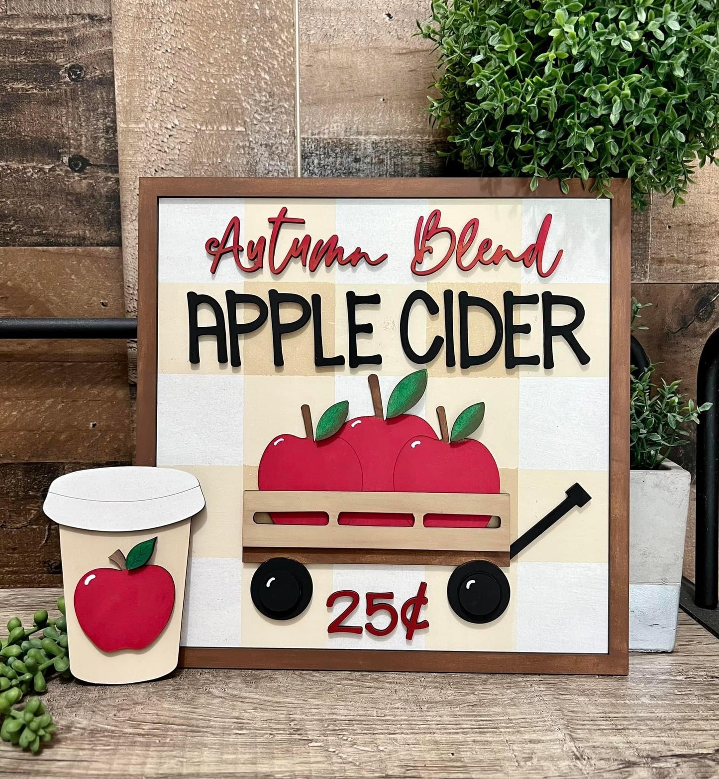 Autumn Blend Apple Cider Sign 10.5” Sign - Ready to Paint Kit