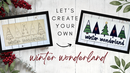Winter Wonderland - Ready to Paint Sign 15.75" x 8" Sign