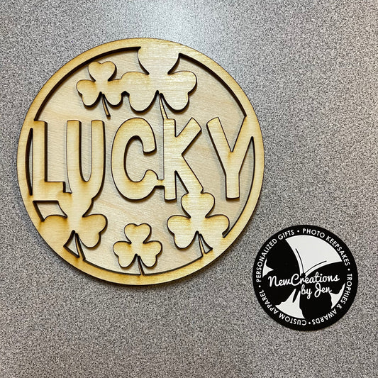 Inserto redondo Lucky Round listo para pintar