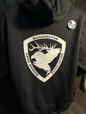 WGA - Sudadera básica negra con capucha