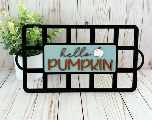 Faux Basket Hello Pumpkin - Ready to Paint Kit