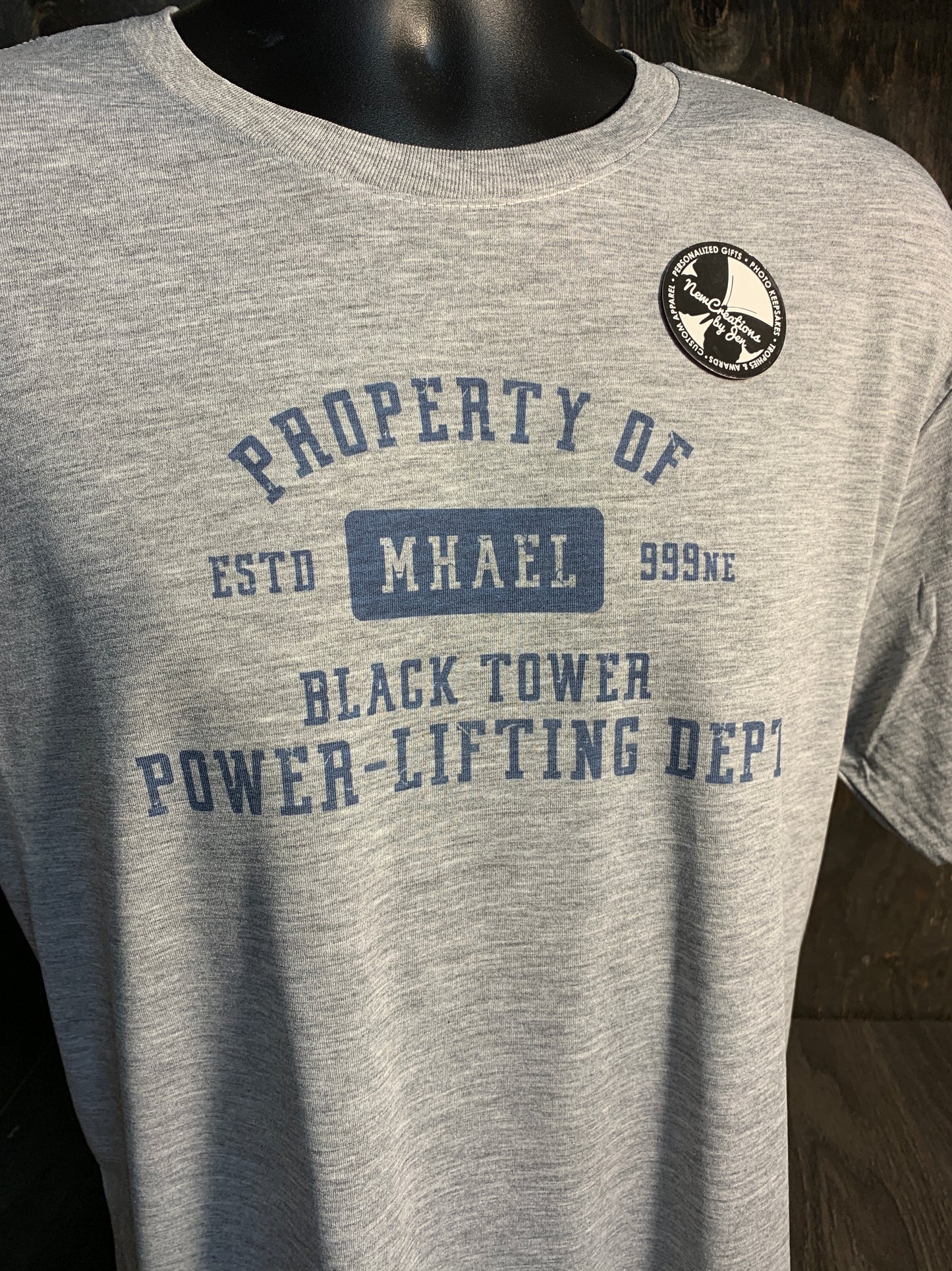 Camisetas ligeras de recuerdo inspiradas en la Rueda del Tiempo de Black Tower Power Lifting