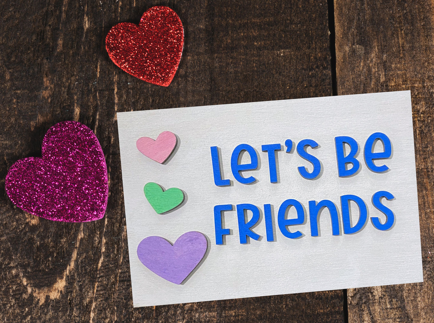 Tarjetas de madera para San Valentín: listas para pintar