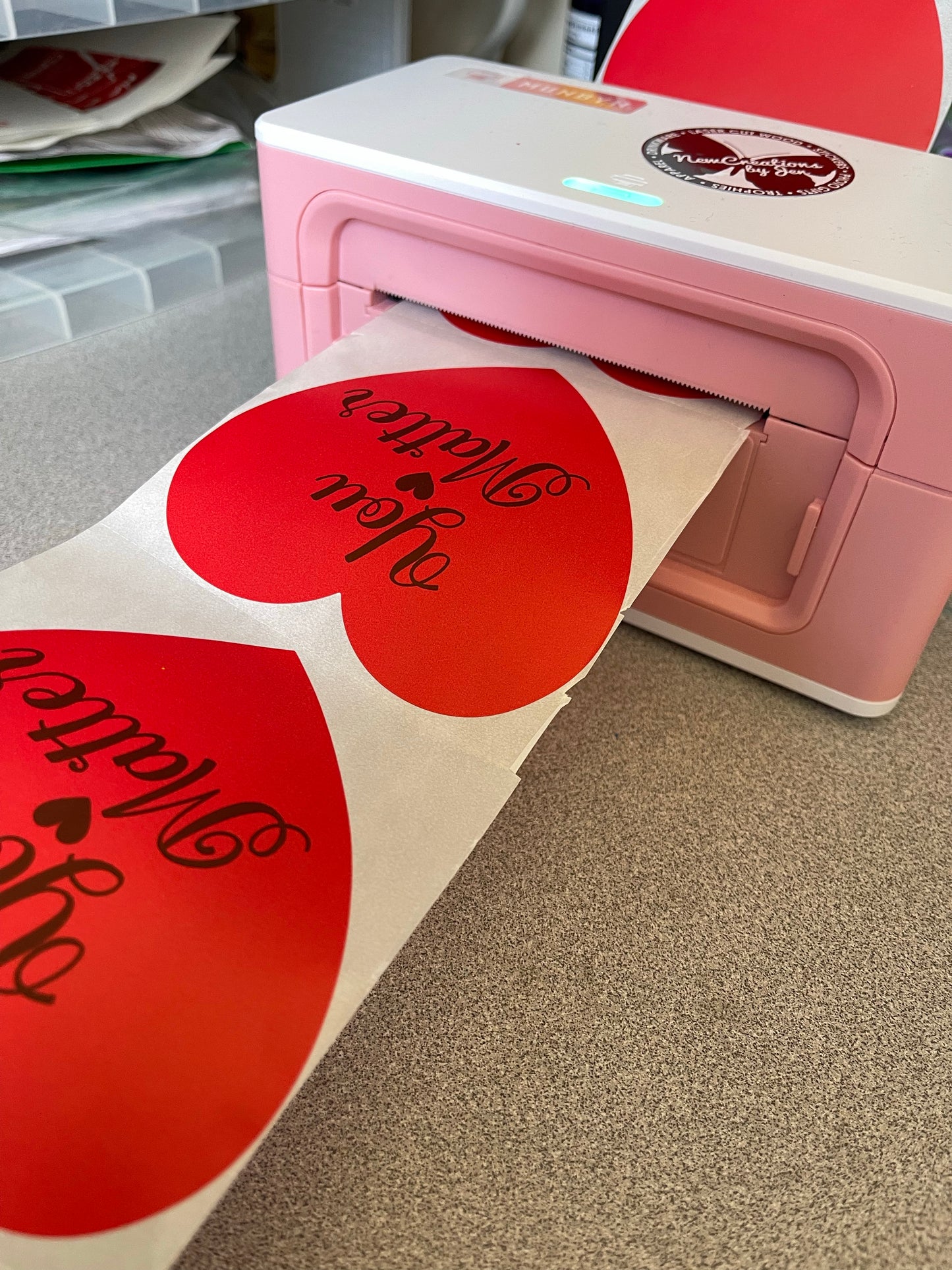 Valentine's Day Heart Shaped Stickers - 4"