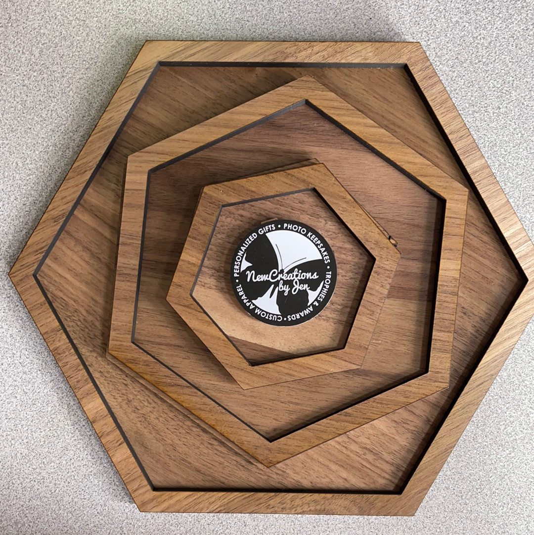 Three Level Shaped Tiered Tray