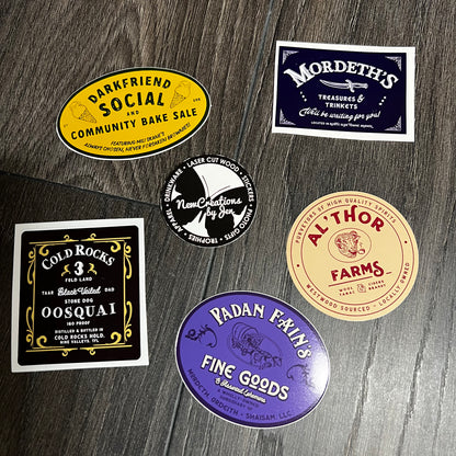 Variedad de pegatinas de la serie de souvenirs de Randland