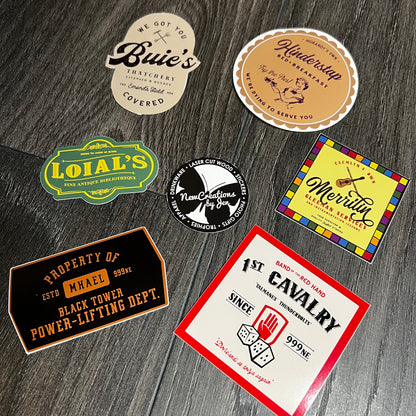 Variedad de pegatinas de la serie de souvenirs de Randland