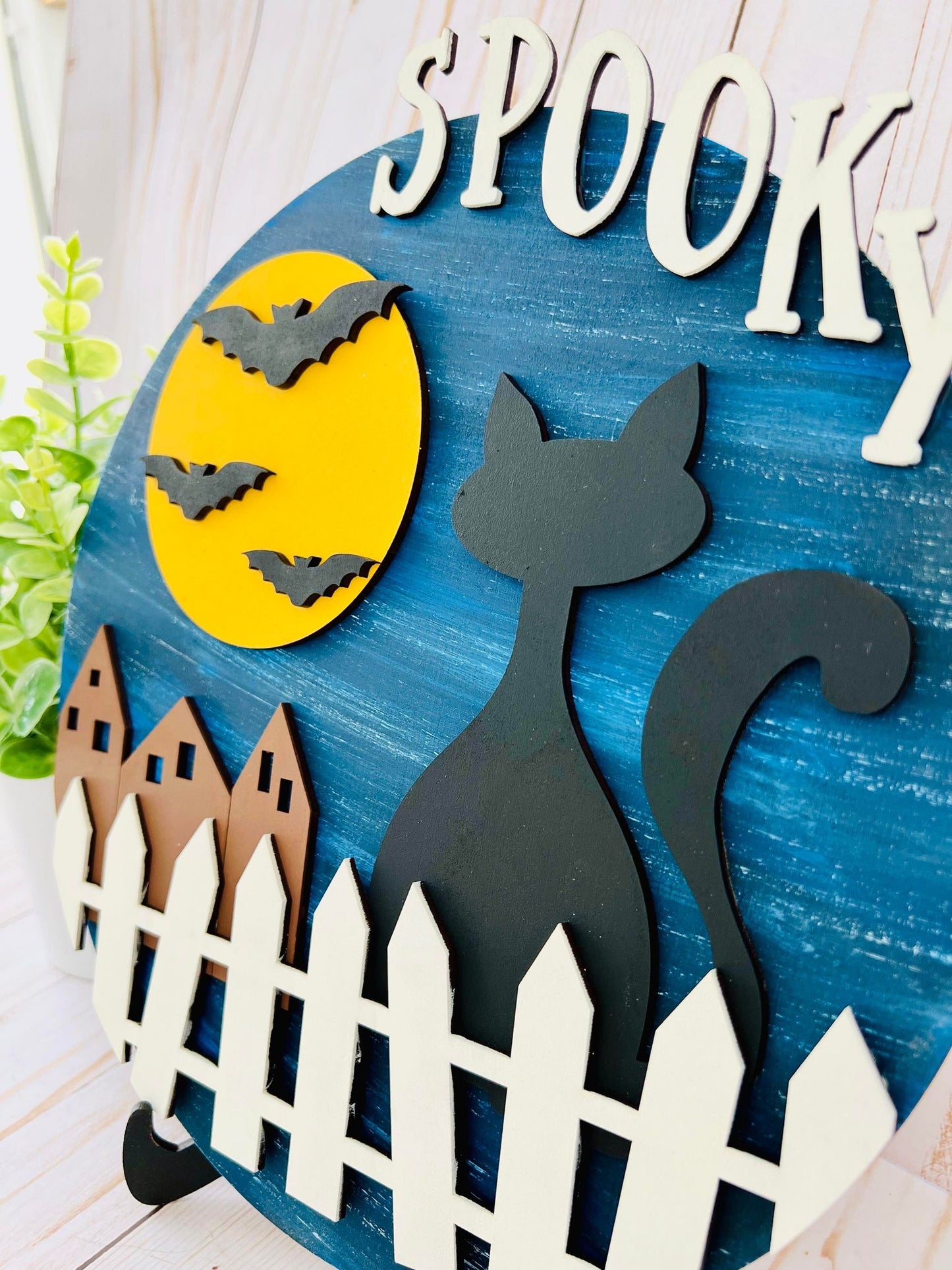 Spooky Cat Sign - Ready to Paint Kit