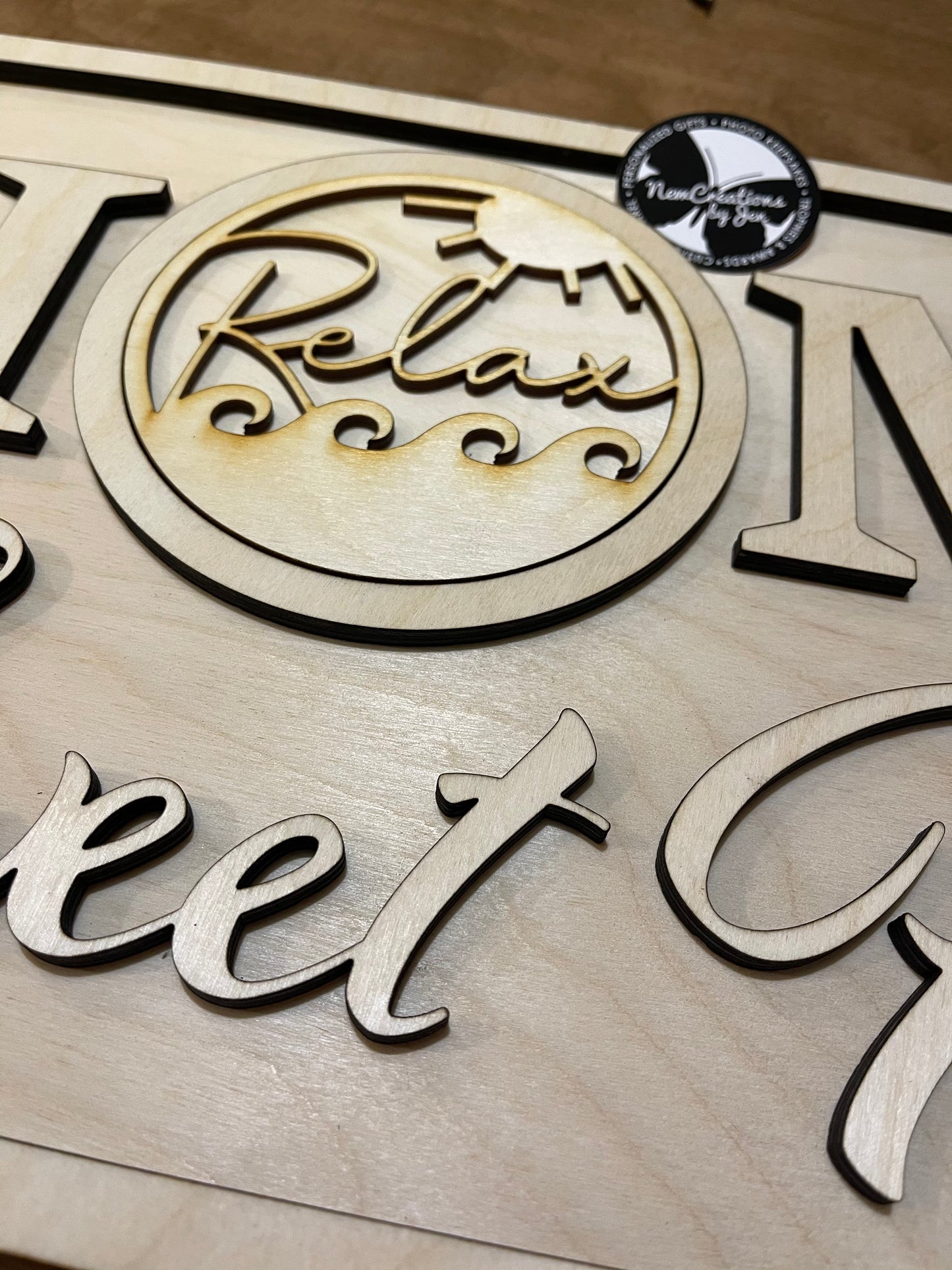 Home Sweet Home Rectangle Interchangeable Sign + One Insert - Ready to Paint COMPLETE KIT