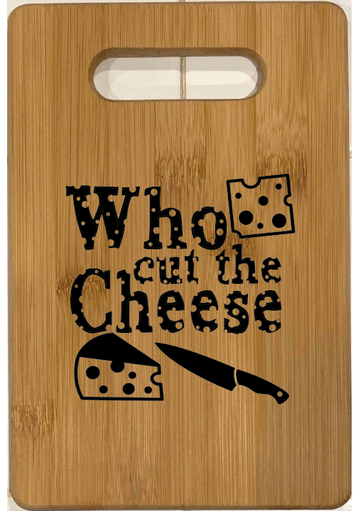 ¿Quién cortó el queso? Tabla de embutidos de bambú tamaño personal (tabla de quesos)