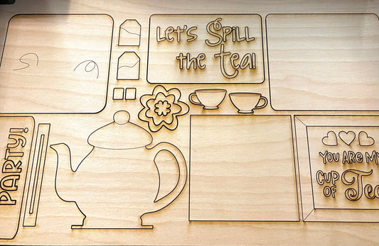 Kit para fiestas de té: ideal para bandejas escalonadas, listo para pintar