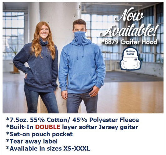 Unisex Gaiter Pullover Hooded Sweatshirt JA8879