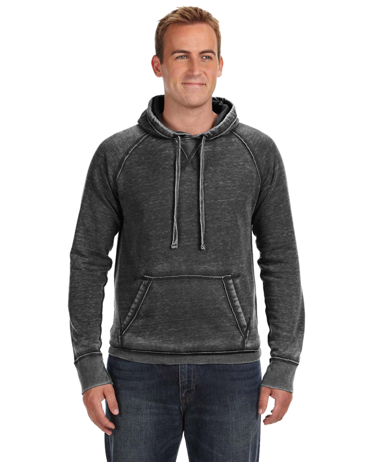 Sudadera unisex vintage de forro polar Zen con capucha JA8915