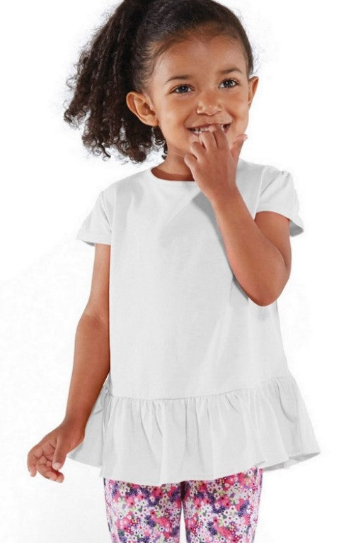 Camiseta de jersey fino con volantes para niño pequeño