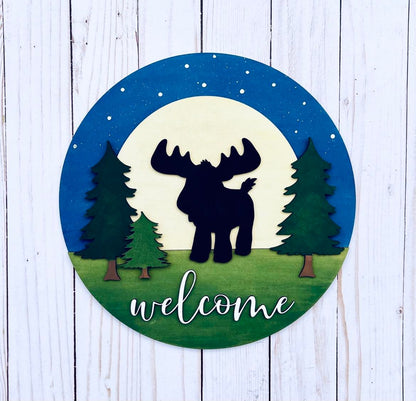 Moose Welcome Sign Kit - Ready to Paint - 10.5"