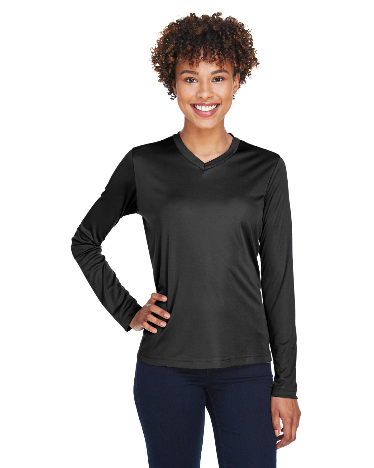 Camiseta de manga larga de rendimiento Zone para mujer del Equipo 365