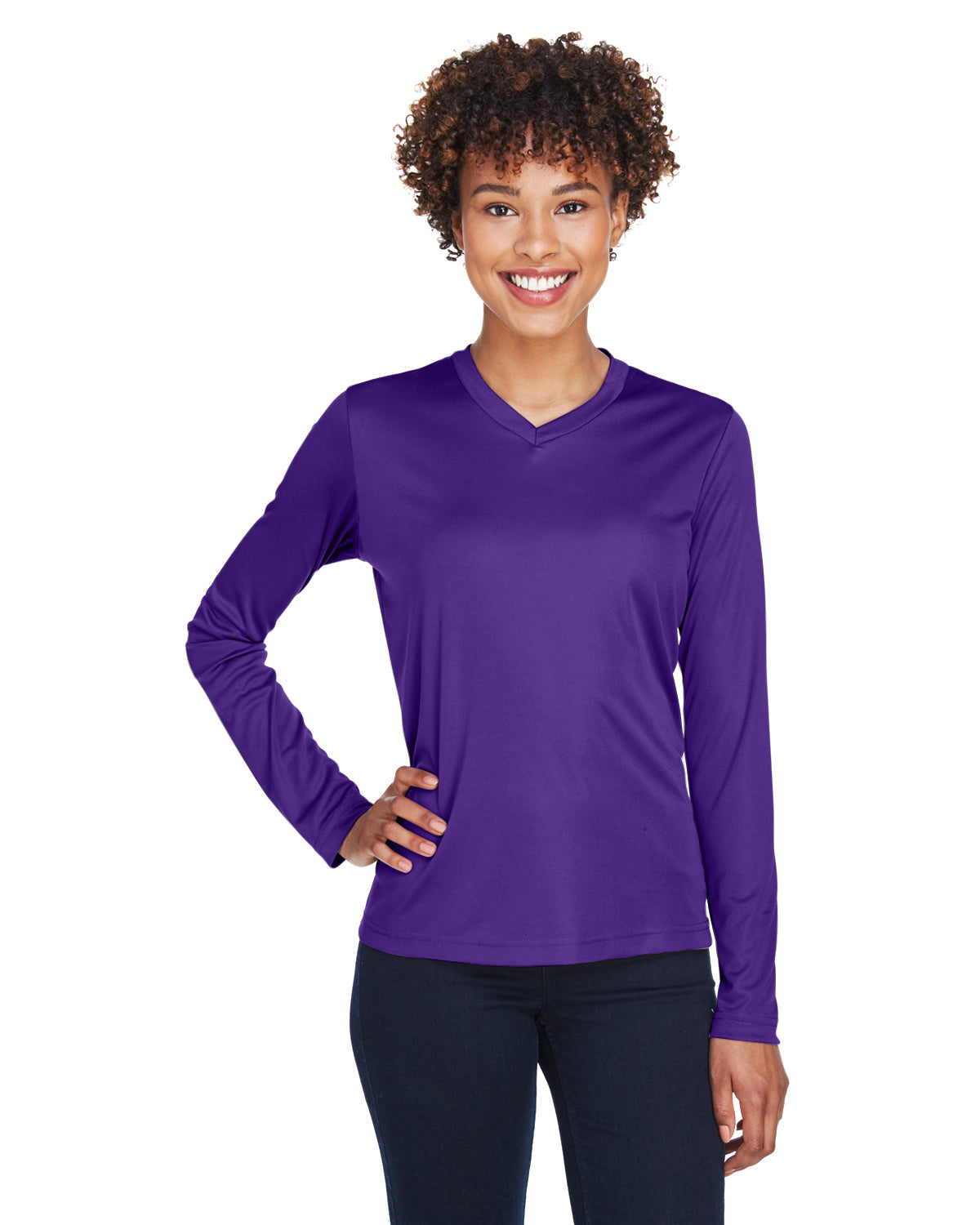 Camiseta de manga larga de rendimiento Zone para mujer del Equipo 365
